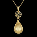 Yellow Rose Gold Plated Necklace Women's Pendant Drop Lobster Clasp B288