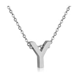 Stainless Steel Women's Unisex 18 Inch Necklace Pendant Letter Lobster Clasp S3