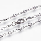 Stainless Steel Necklace Lobster Ion Plating  IP Star 17.3"~17.7" 44~45cm Z645