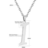 Stainless Steel Women's Unisex 18 Inch Necklace Pendant Letter Lobster Clasp S2