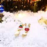 Enamel Stud Earrings Christmas Reindeer Rudolph Christmas Tree 37x13mm P134