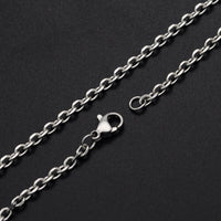 304 Stainless Steel Cable Chain Necklace Lobster Rose Gold Silve 18-26" 3mm A421