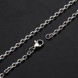 304 Stainless Steel Cable Chain Necklace Lobster Rose Gold Silve 18-26" 3mm A421