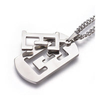 Stainless Steel Initial Pendant Necklace Lobster Chain Alphabet Letter 27" A385