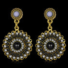 Antique Silver Plated Earrings  Chandelier Stud Clasp L822