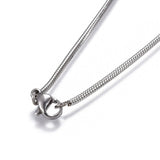 Stainless Steel Slider Necklaces Snake Stopper Beads Gold Silver Adjustable P385