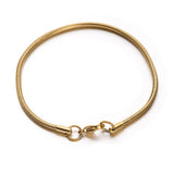 Stainless Steel Snake Bracelet Lobster Gold 7.5" 2.5mm Z196