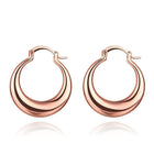 Rose Gold Latch Back Hoop Bali Earrings L125