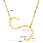 Stainless Steel Women's Unisex 18 Inch Necklace Pendant Letter Lobster Clasp S1