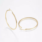 Stainless Steel Hoop Earrings Stainless Steel Gold Silver 1.8" Inch 1mm P205