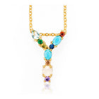 Zirconia Initial Pendants Necklaces Cable Chains Alphabet Letter Adjustable P663