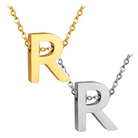 Stainless Steel Women's Unisex 18 Inch Necklace Pendant Letter Lobster Clasp S3