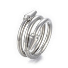 304 Stainless Steel Wide Band Finger Rings Size 6~9 Gold 16~19mm Z676