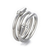 304 Stainless Steel Wide Band Finger Rings Size 6~9 Gold 16~19mm Z676