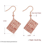 Yellow Gold Plated Earrings Drop Dangle Fish Hook Clasp L643
