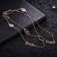 Yellow Gold Plated Necklace Chain  AAA Zirconia Blue Lobster Clasp B390