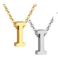 Stainless Steel Women's Unisex 18 Inch Necklace Pendant Letter Lobster Clasp S3