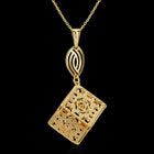 Yellow Gold Plated Necklace Pendant Drop 19 Inches 1MM Lobster Clasp B291