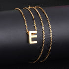Stainless Steel Women's Unisex 18 Inch Necklace Pendant Letter Lobster Clasp S3