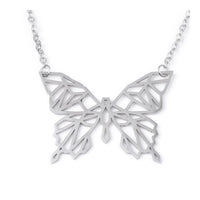 Stainless Steel Pendant Necklaces Cable Chains Butterfly Silver Gold 17.7" P378