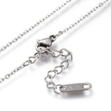 Stainless Steel Heart Pendants Necklaces Lobster 16.5" 42cm Z504