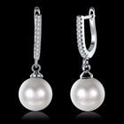 Yellow Gold Plated Earrings Drop Dangle AAA Zirconia  Latch Back Clasp L549