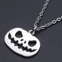 Halloween Stainless Steel Pendant Necklace Lobster Pumpkin Gold Silver 16" Z601