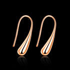 Silver Plated Threader Drop Dangle Hook Rose Yellow Gold Black Earrings L18