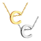 Stainless Steel Women's Unisex 18 Inch Necklace Pendant Letter Lobster Clasp S3