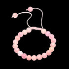Glass Stone Beads Bracelet Adjustable Size 7MM  Lace Up Clasp L532