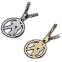 Stainless Steel Pendant Necklace Lobster Zodiac Sign Aries Gold 15.7" 1.5mm P68