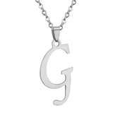 Stainless Steel Women's Unisex 18 Inch Necklace Pendant Letter Lobster Clasp S2