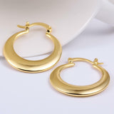 Rose Gold Latch Back Hoop Bali Earrings L125