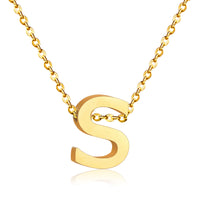 Stainless Steel Women's Unisex 18 Inch Necklace Pendant Letter Lobster Clasp S3