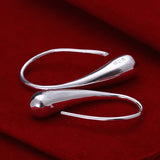 Sterling Silver P Threader Drop Dangle Hook Earrings L18