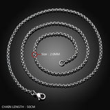 Stainless Steel Necklace Chain Rolo Box Chain 18-20 Inches 2MM Lobster B197