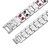 Stainless Steel Panther Chain Watch Bracelet Watch Clasp Silver Color 8.2" A137