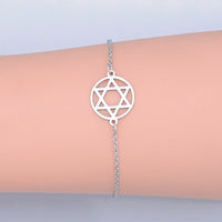 Stainless Steel Bracelet for Jewish Lobster Star of David Silver Ajustable Z211