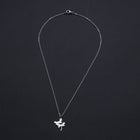 Stainless Steel Pendant Necklace Lobster Clasp Dragonfly Silver 15.7" 1.5mm P62