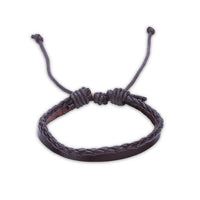 Leather Bracelet Adjustable Size 9MM Lace up  L471