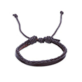 Leather Bracelet Adjustable Size 9MM Lace up  L471