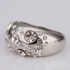 White Rose Gold AAA Zirconia Band Ring Size 8 B87