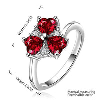 Sterling Silver Plated Heart CleverZirconia Flower Band Ring Size 8 B143