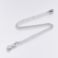 201 Stainless Steel Pendant Necklaces Cable Chains Cat Silver Gold 15.7" P664