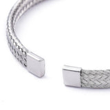 Unisex Stainless Steel Mesh Bangles Cuff Bangles Adjustable Silver Gold Z193