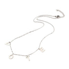 Stainless Steel Pendant Necklace Lobster Letter Elections Vote Silver 18" Z537
