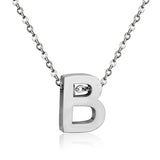 Stainless Steel Women's Unisex 18 Inch Necklace Pendant Letter Lobster Clasp S3