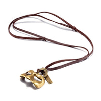Genuine Leather Necklace Pendant Masquerade Mask Adjustable Slide Clasp B484