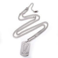 Stainless Steel Initial Pendant Necklace Lobster Chain Alphabet Letter 27" A385
