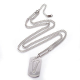 Stainless Steel Initial Pendant Necklace Lobster Chain Alphabet Letter 27" A385